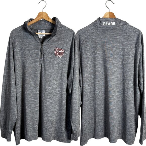 Champion Missouri State Bears 1/4 Zip Pullover Mens XL Gray Active Athletic NWOT - Picture 1 of 14